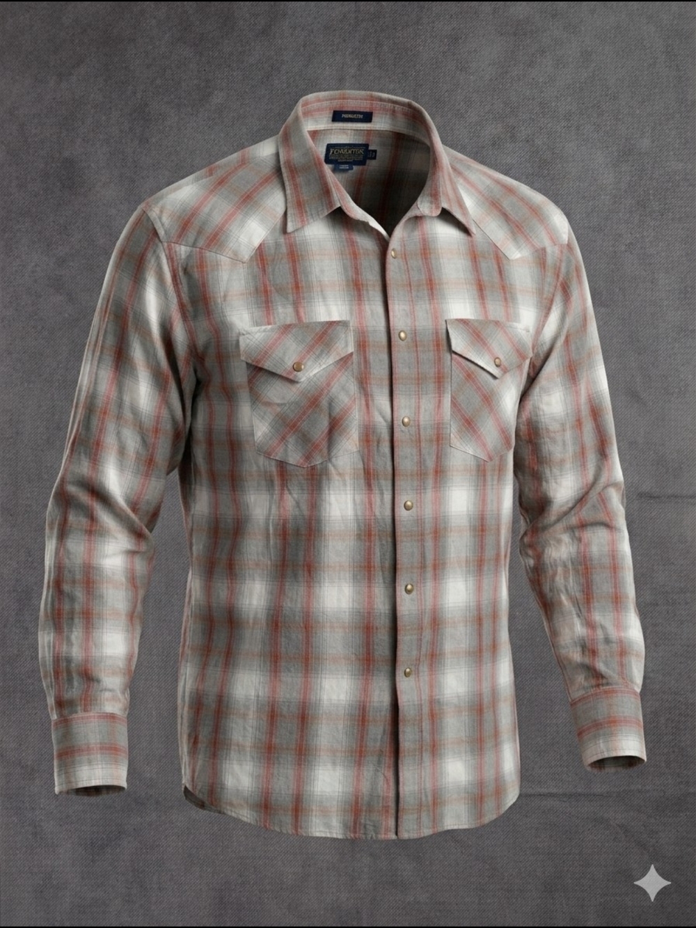 Pendleton Frontier Pearl Snap  Western Wear XXL Red Plaid Long Sleeve Shirt